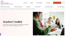 BPS (UK) website hosts free learning resources for psychology teachers and students.